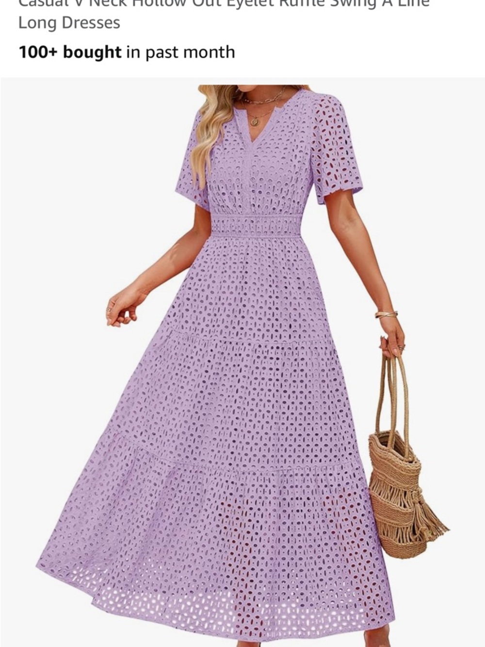 Purple eyelet maxi